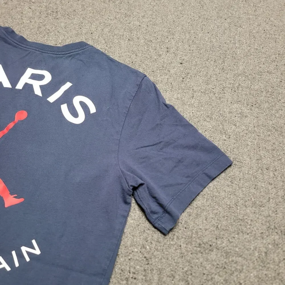 Air Jordan Shirt Mens Small Blue Paris Saint Germain PSG Jumpman Standard Fit